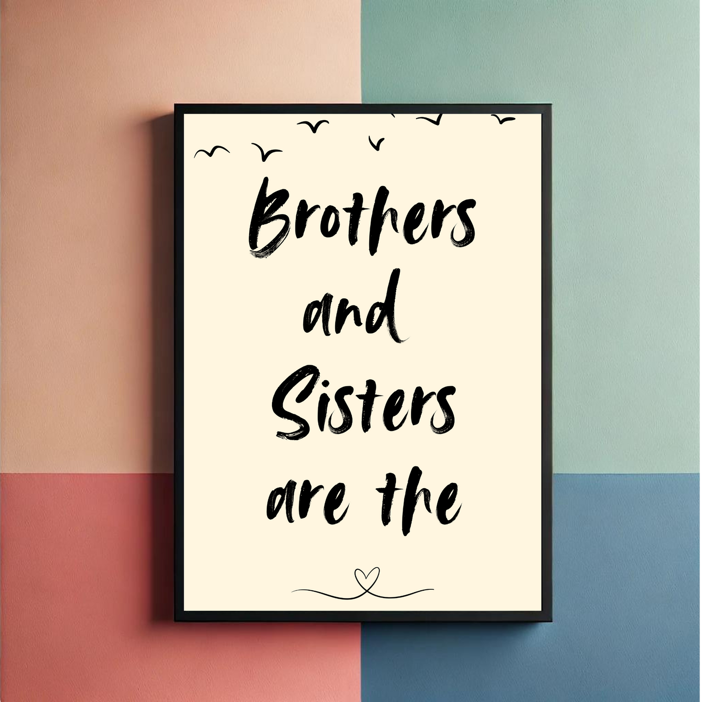 Pure Love Of Brother And Sister Wall Art Posters