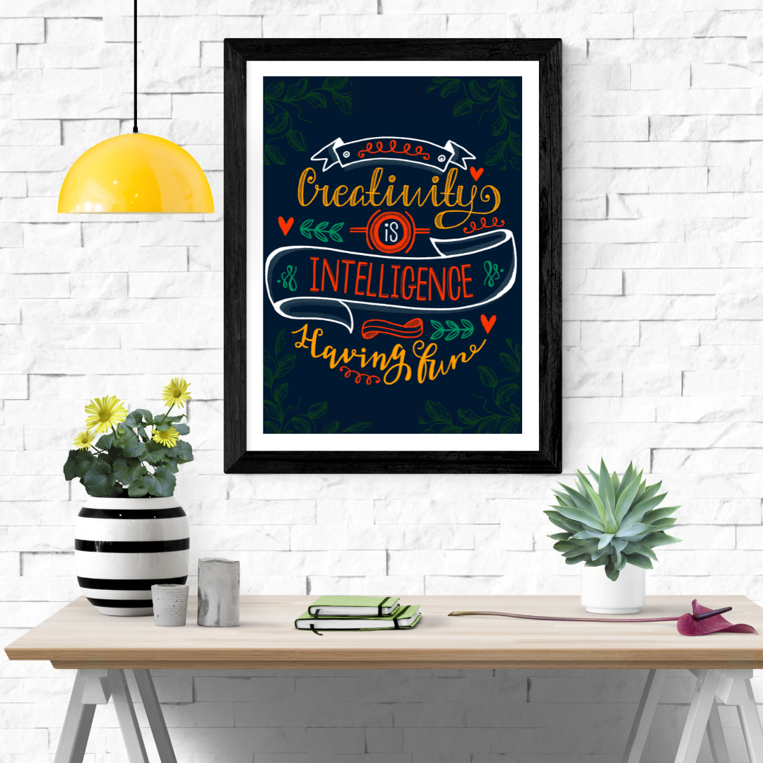 Creativity & Intelligence Wall Art Poster