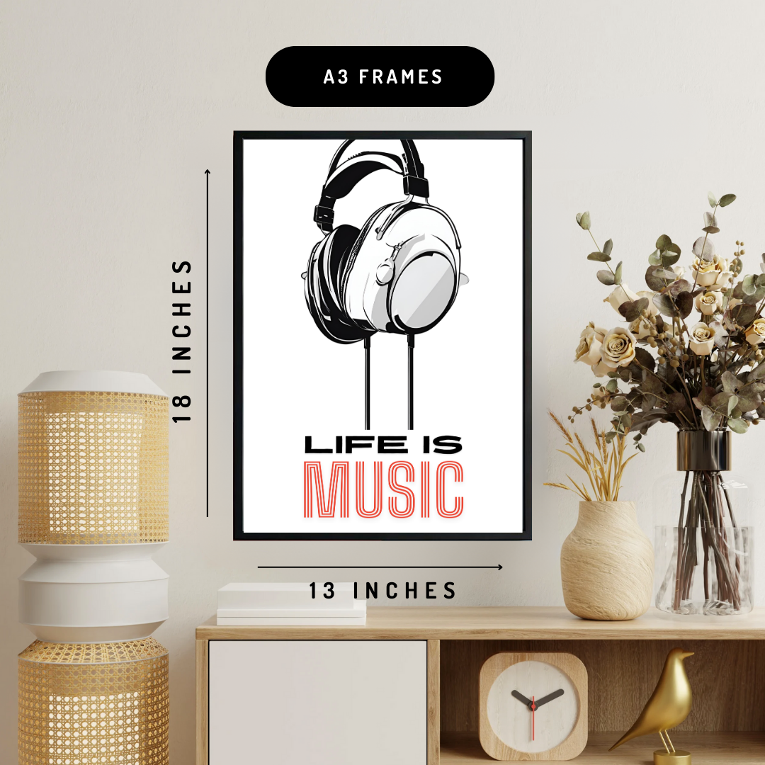 Life is Music Wall Art Poster