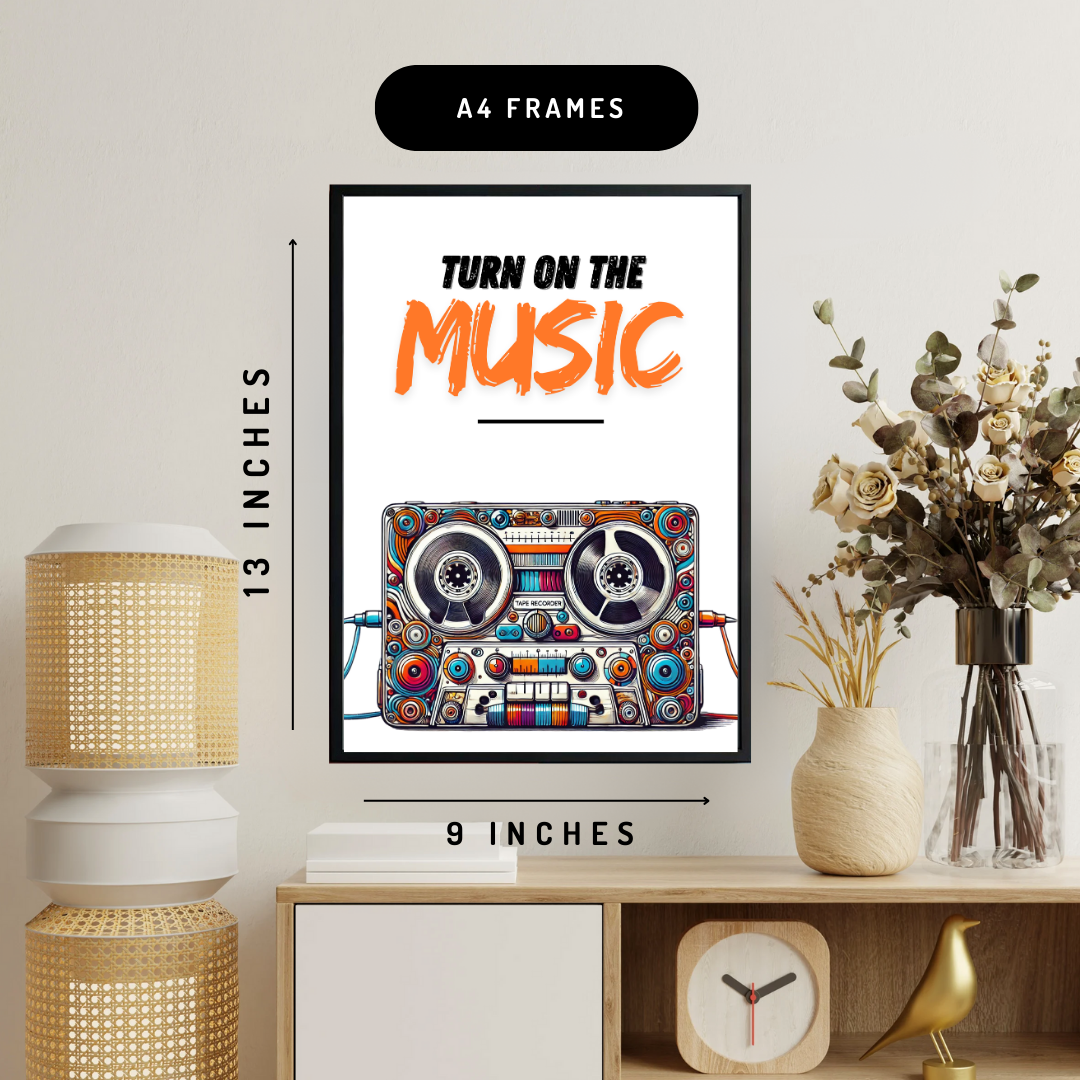 Turn On The Music Wall Art Poster