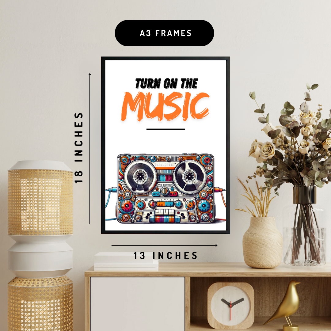 Turn On The Music Wall Art Poster