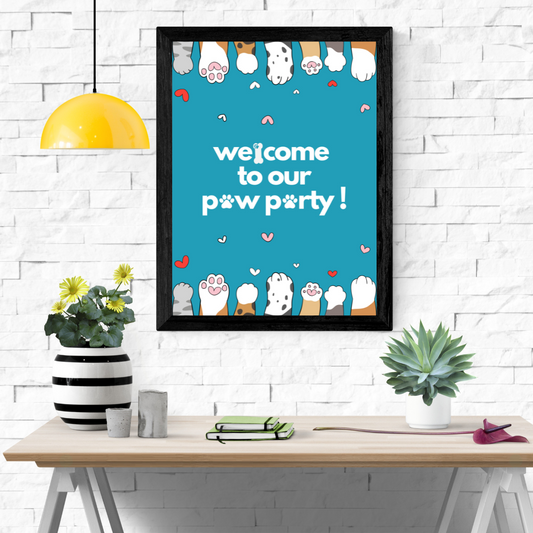 Paw Party Wall Art Poster
