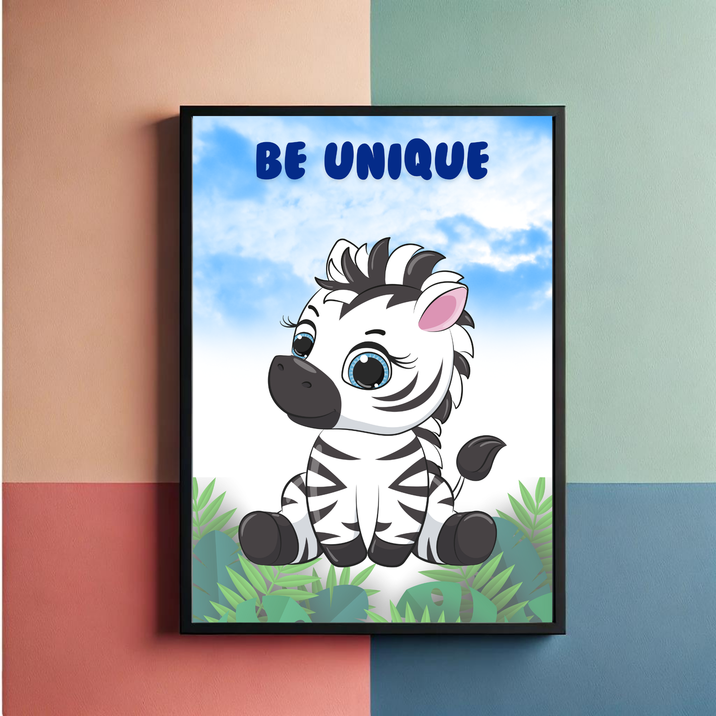 Safari Animals Nursery Set of 6 Wall Art Posters