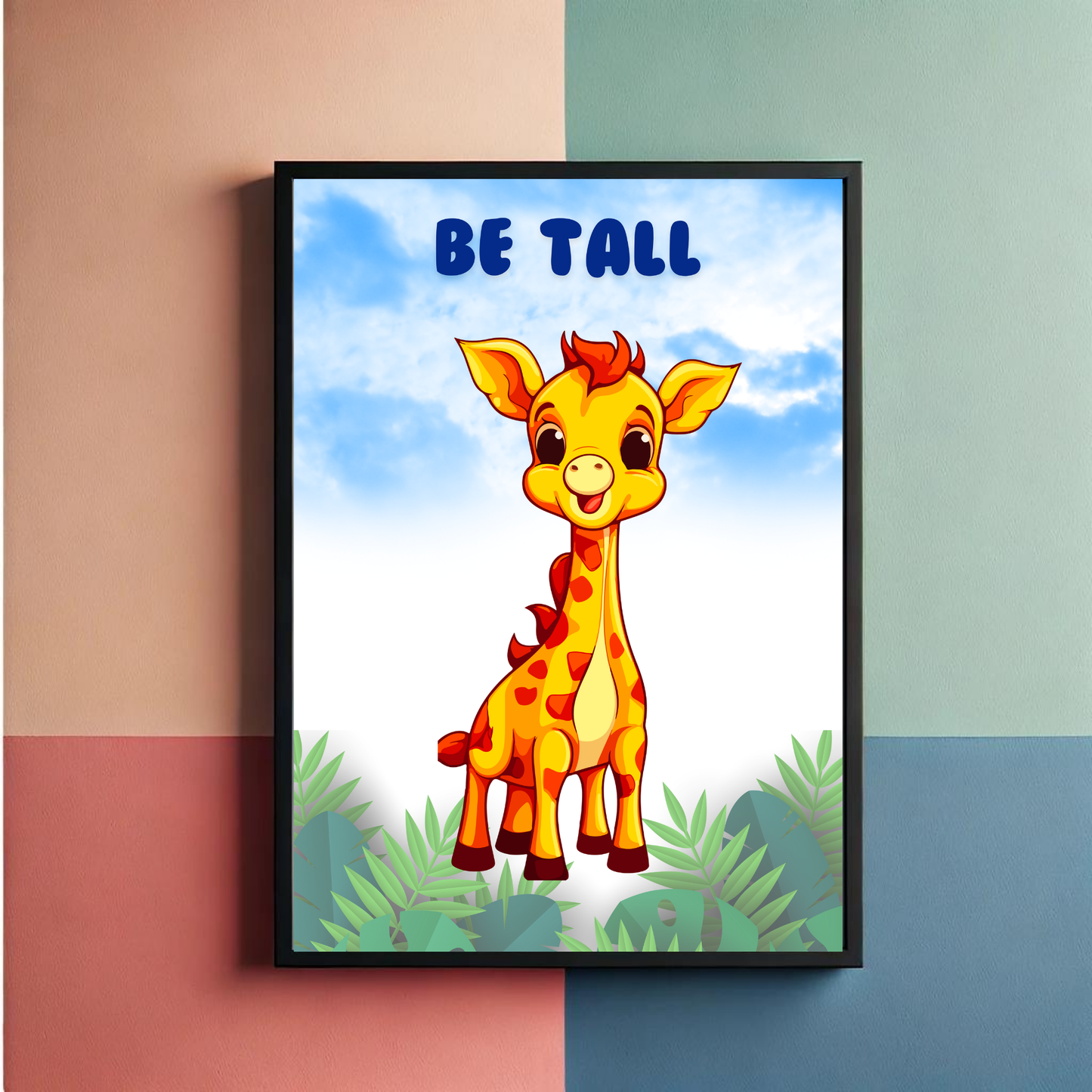 Safari Animals Nursery Set of 6 Wall Art Posters