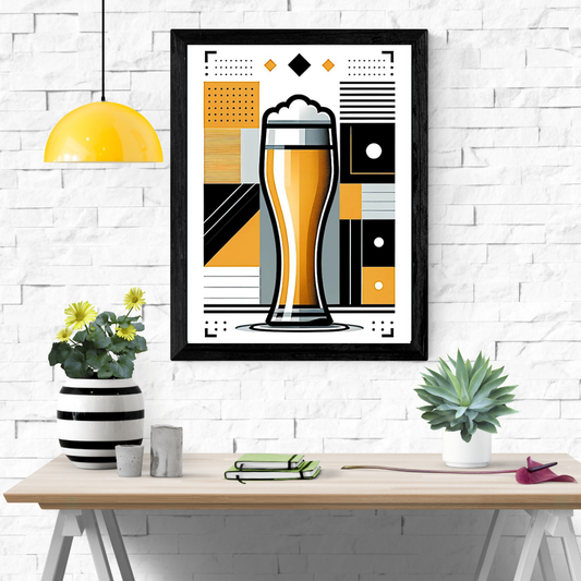 Beer Glass Wall Art Poster