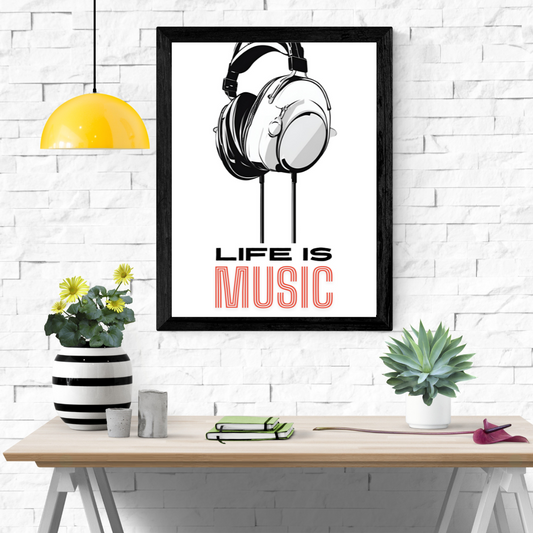 Life is Music Wall Art Poster