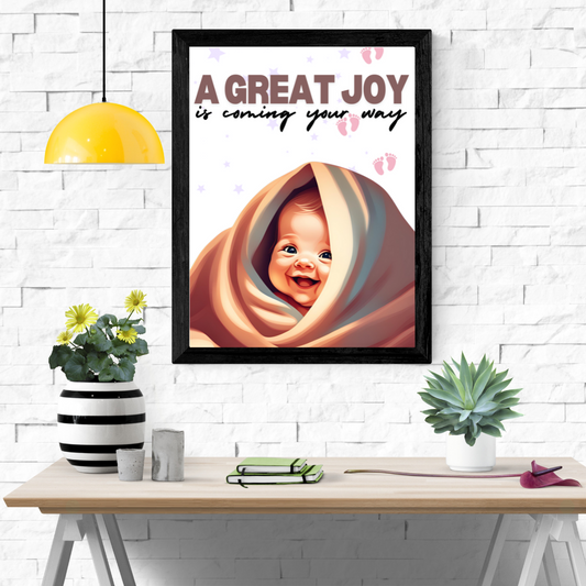 Baby Coming Wall Art Poster