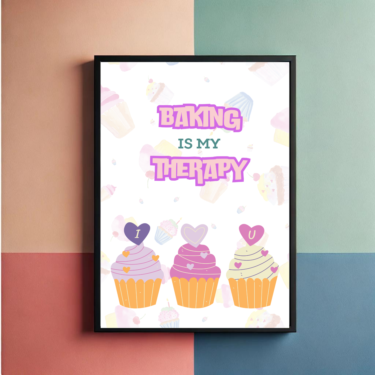 Baking is Love Set of 6 Wall Art Posters