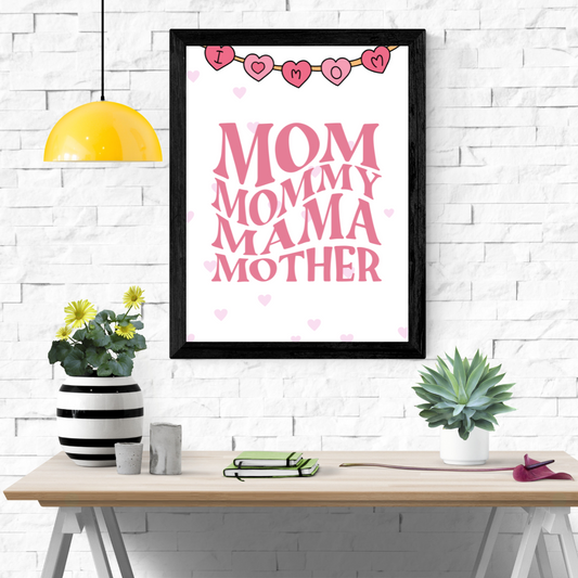 Love You Mom Wall Art Poster