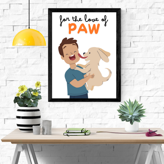 Love for Paw Wall Art Poster
