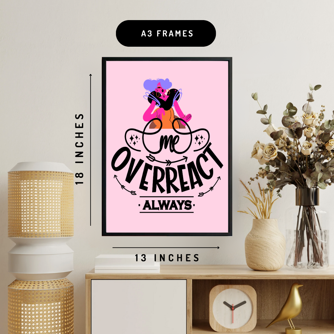 Overreact Wall Art Poster