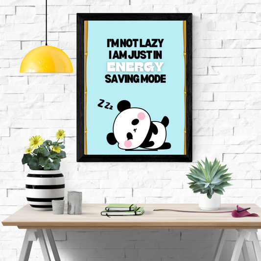 Lazy Panda Wall Art Poster