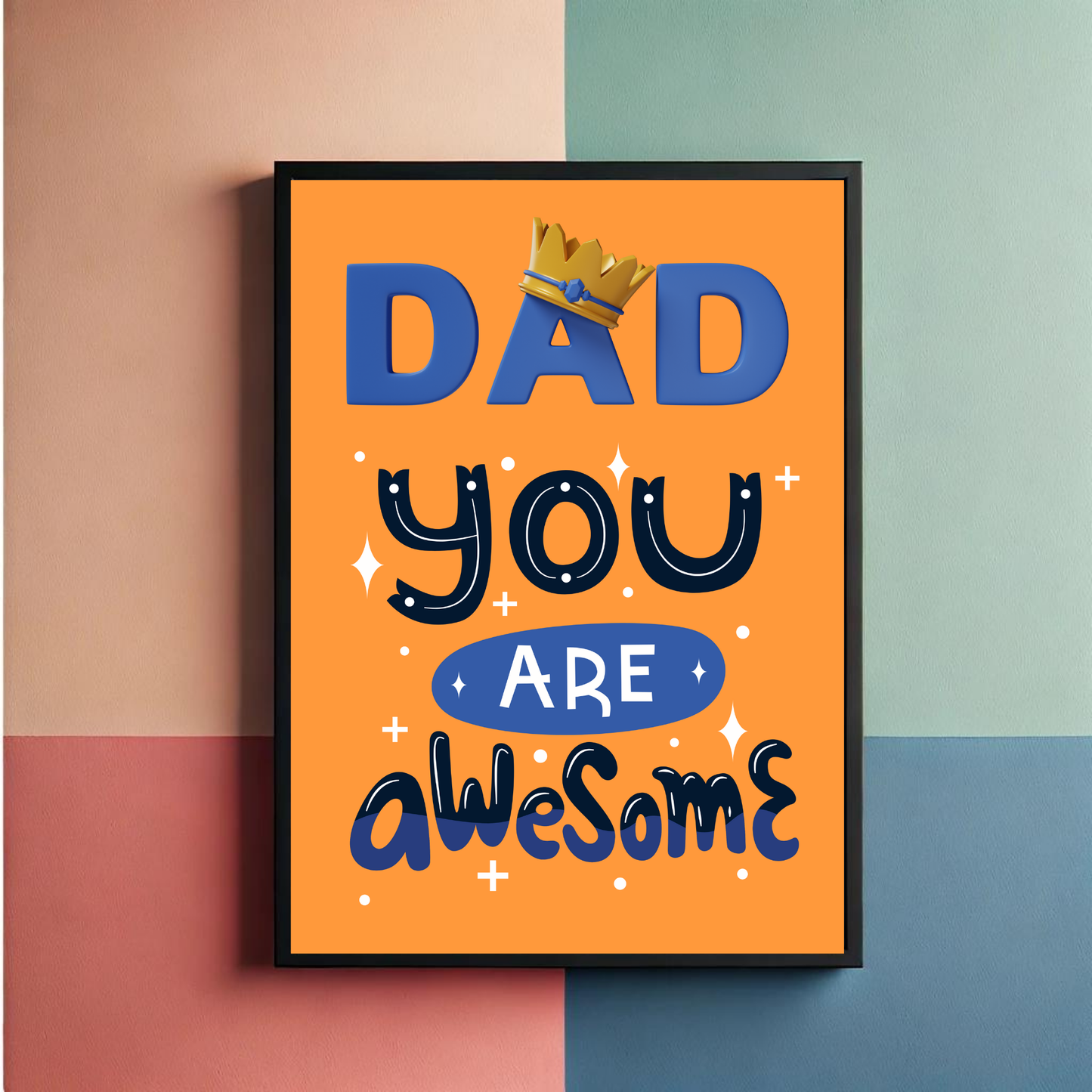 Awesome Dad Wall Art Poster
