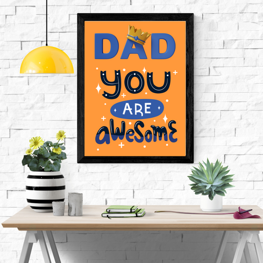 Awesome Dad Wall Art Poster