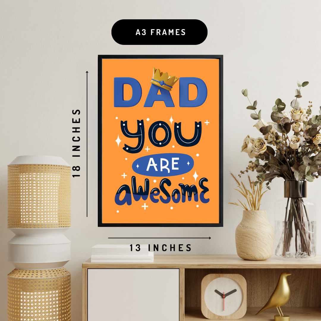 Awesome Dad Wall Art Poster