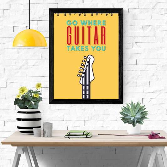Go With The Guitar Wall Art Poster