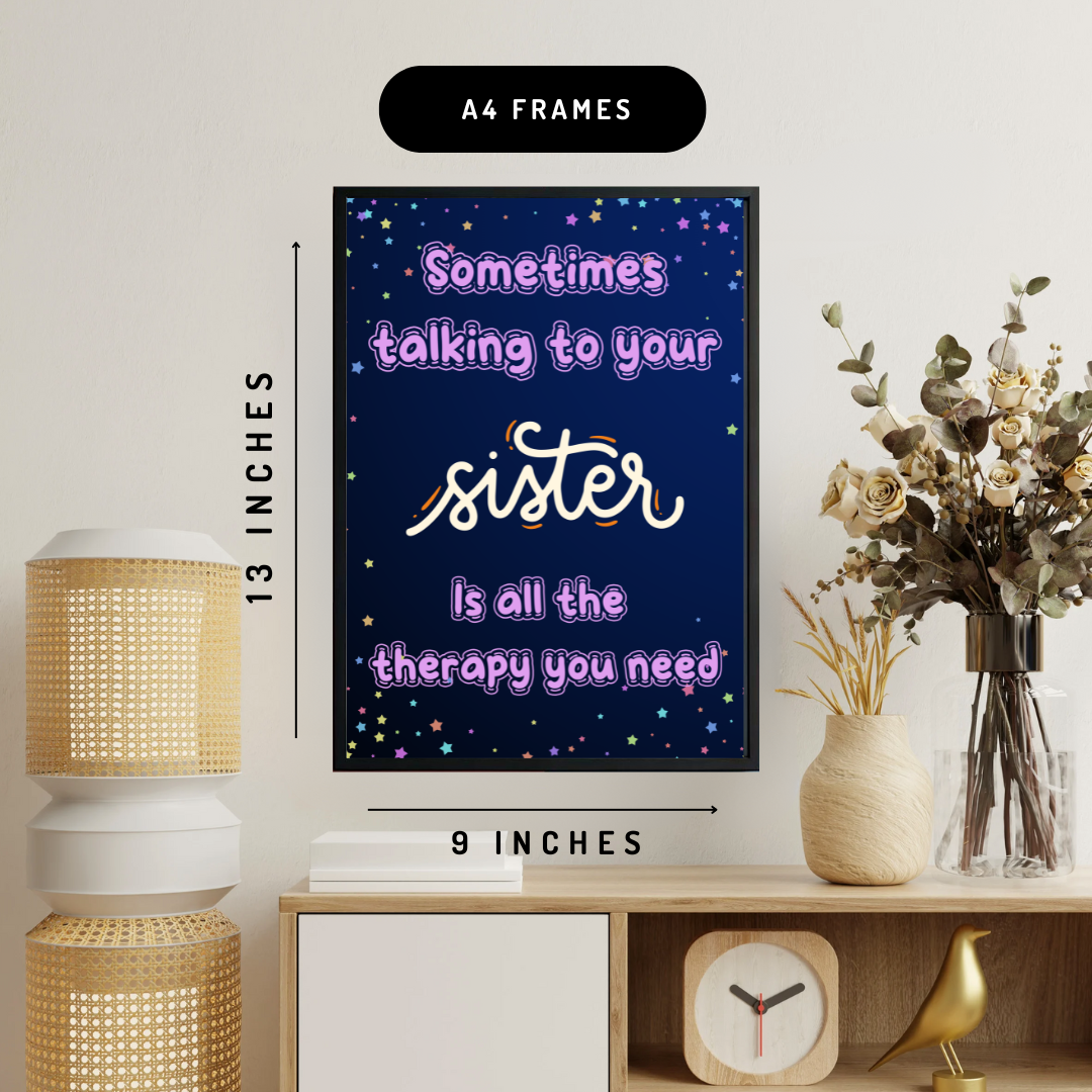 Sister And Therapy Wall Art Posters