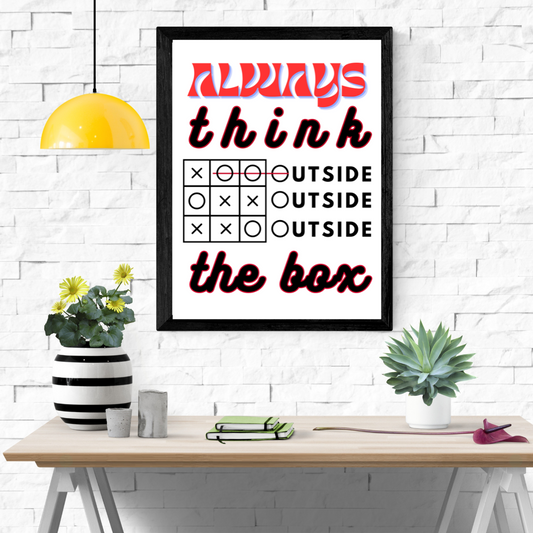 Think Outside The Box Wall Art Poster