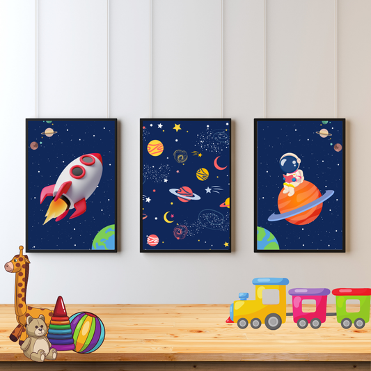 Space Theme Wall Art Posters