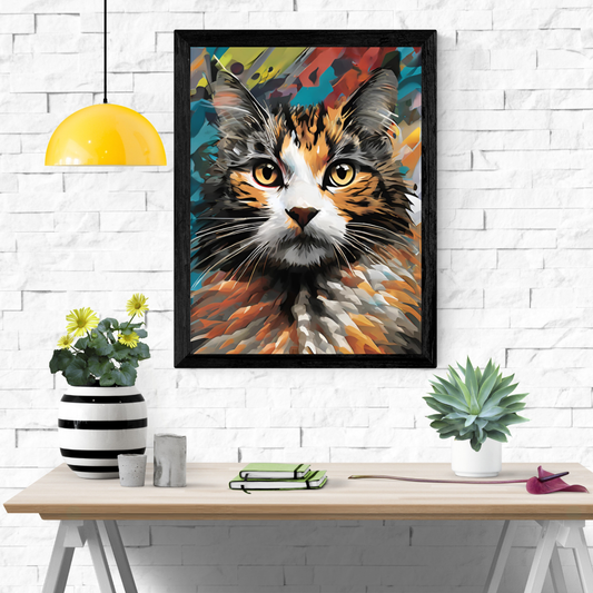 Strong Cat Modern Art Wall Art Poster