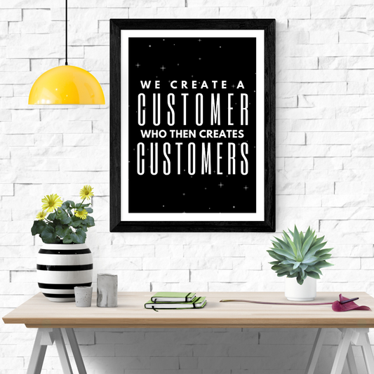 Create Customers Wall Art Poster