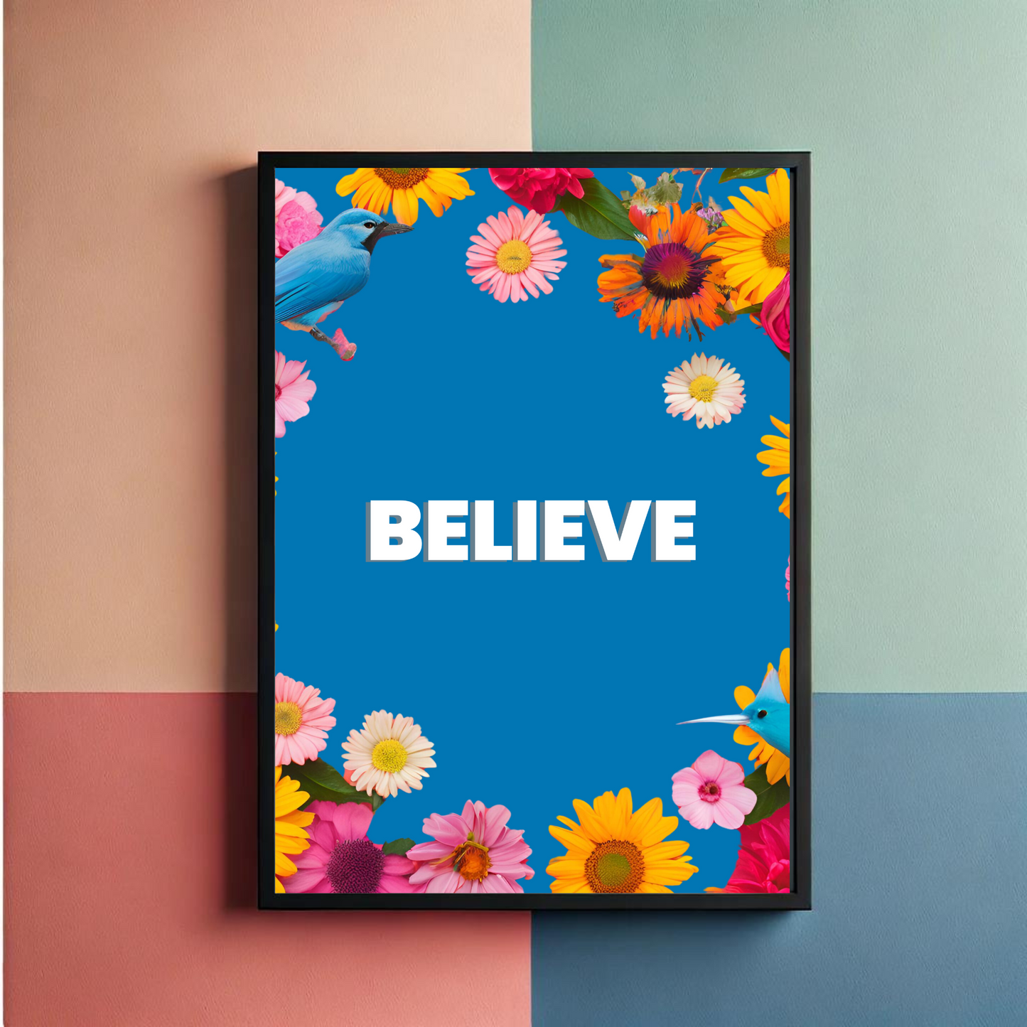 Hope Dream Believe Achieve Wall Art Posters