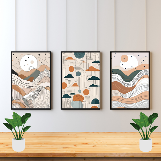 Bohemian Mountains Wall Art Posters