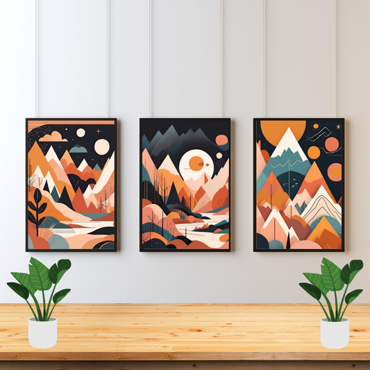 Bohemian Mountains Wall Art Posters
