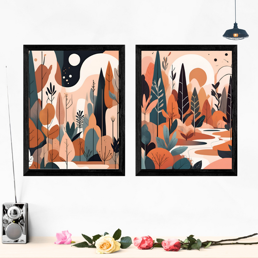 Bohemian Day And Night Wall Art Posters