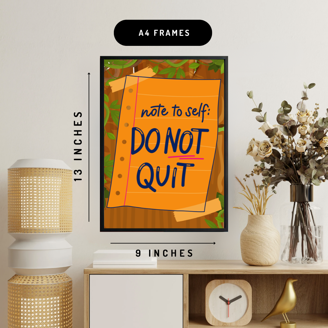 Do Not Quit Wall Art Poster