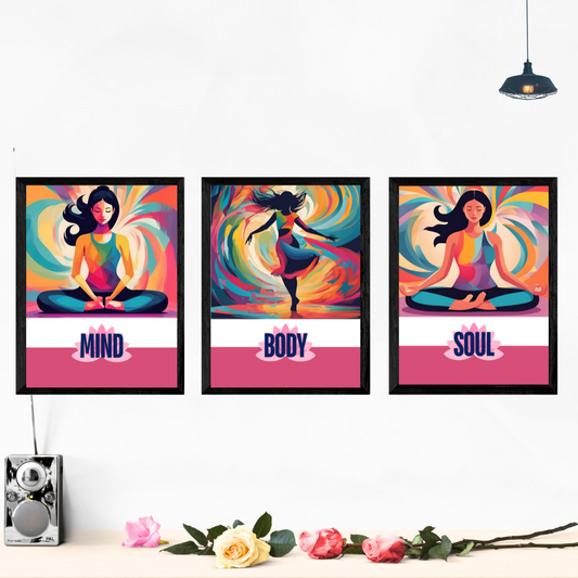 Mind Body Soul Abstract Wall Art Posters