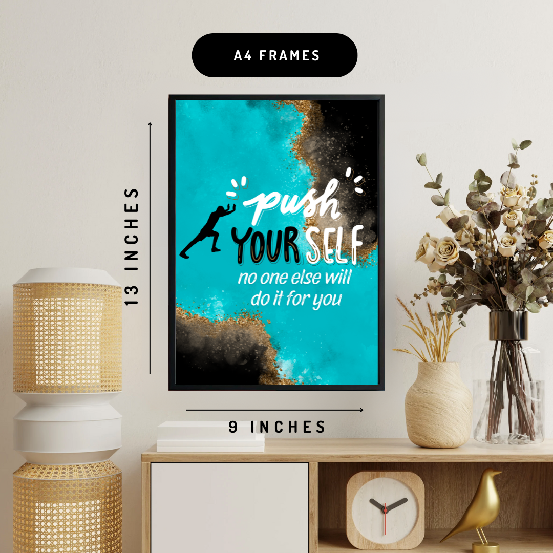 Push Yourself Wall Art Poster