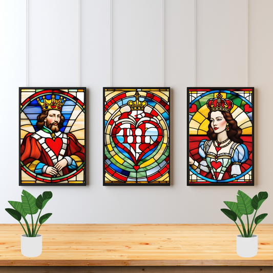 King And Queen Of Hearts Wall Art Posters