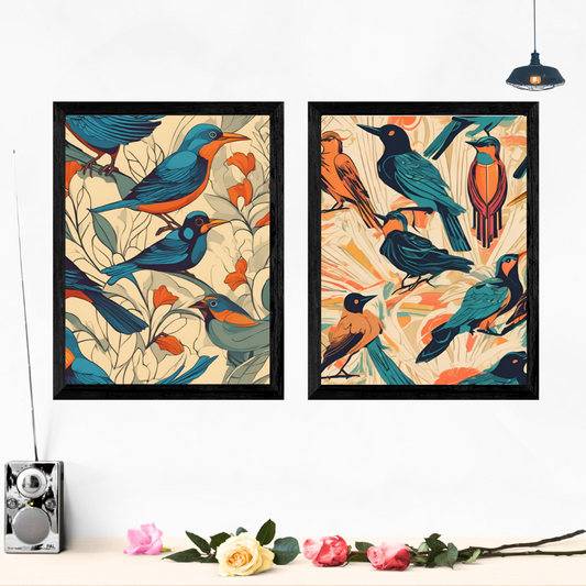 Birds Deco Wall Art Posters