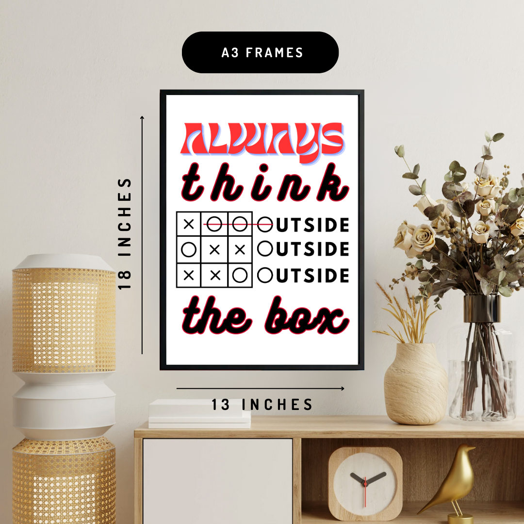 Think Outside The Box Wall Art Poster