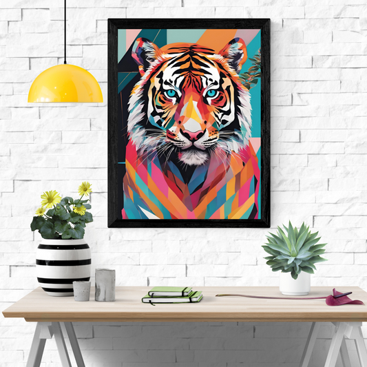 Fierce Tiger Modern Wall Art Poster