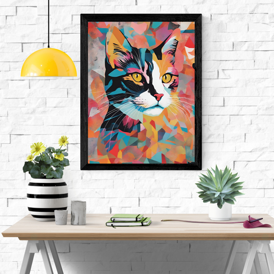 The Feisty Cat Modern Wall Art Poster