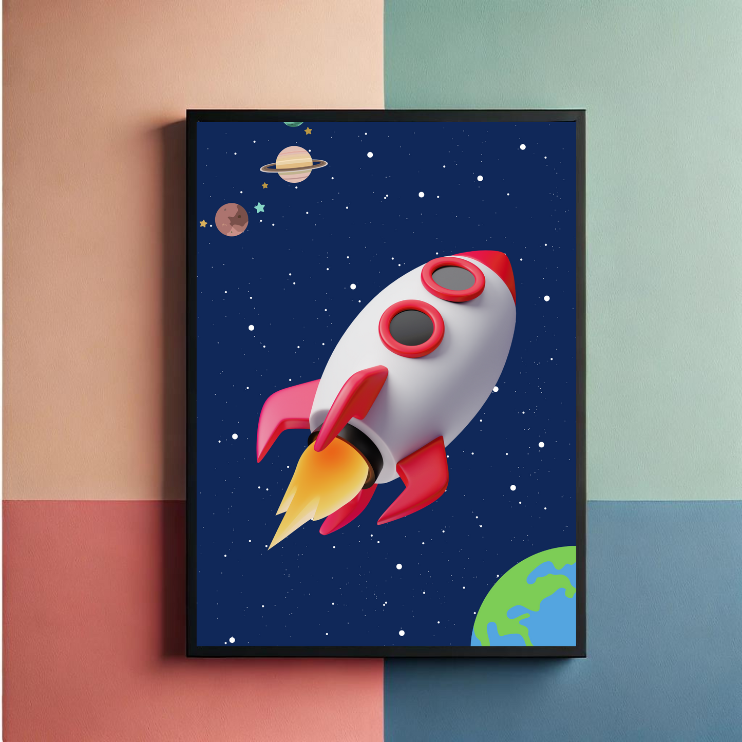 Space Theme Wall Art Posters