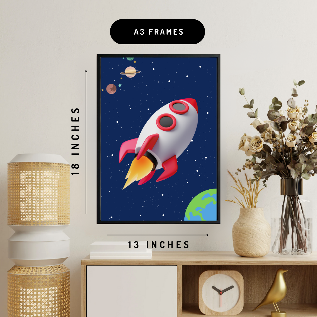 Space Theme Wall Art Posters