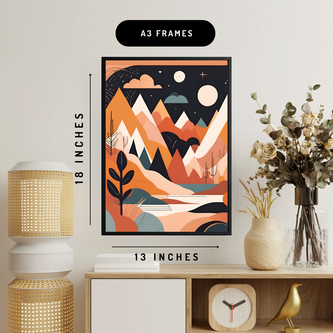 Bohemian Mountains Wall Art Posters