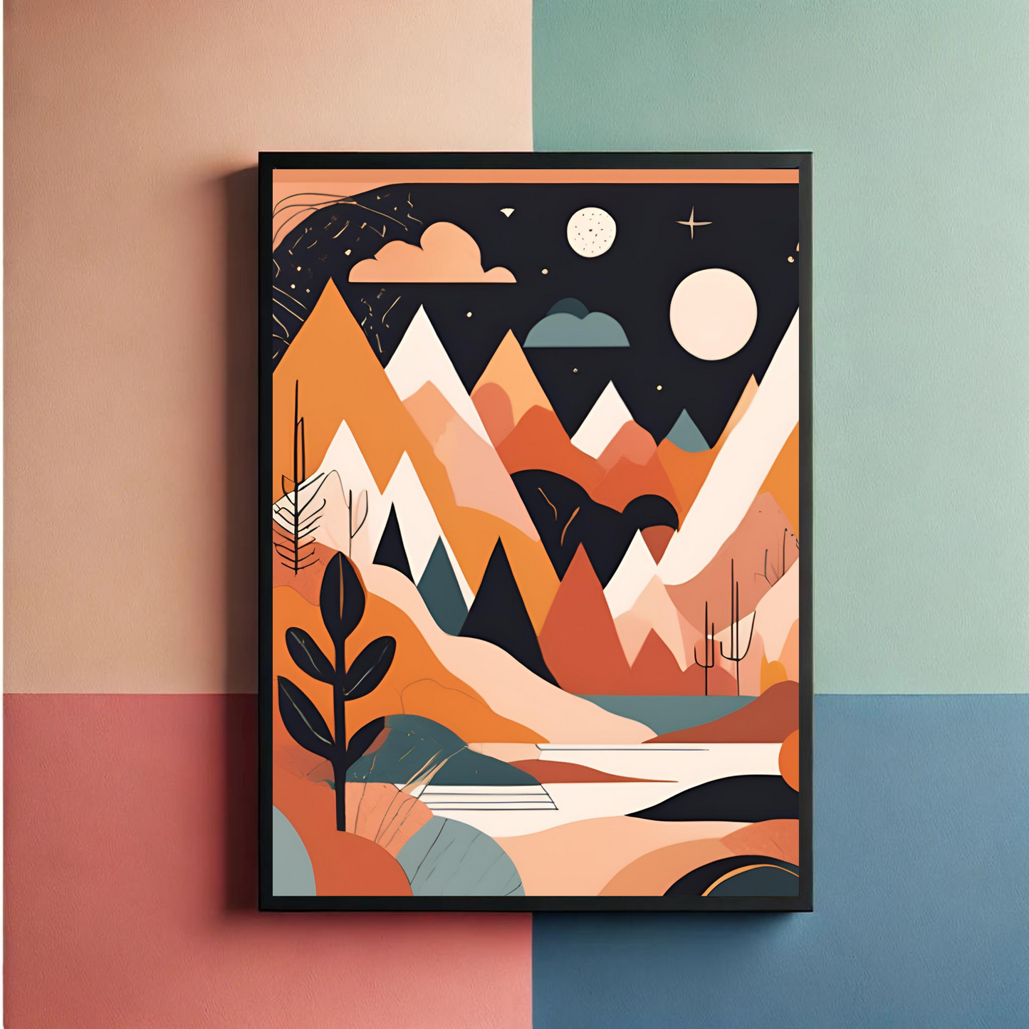 Bohemian Mountains Wall Art Posters