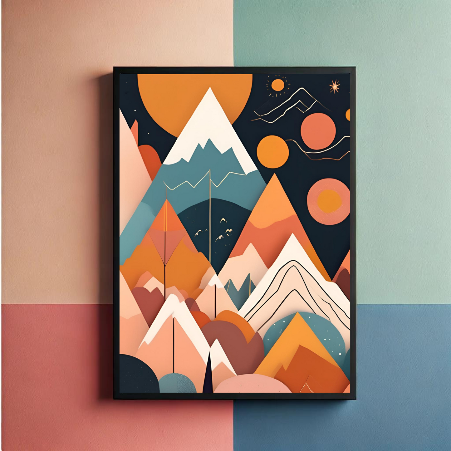 Bohemian Mountains Wall Art Posters