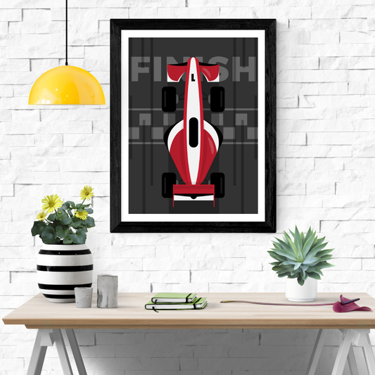 F1 Car Wall Art Poster