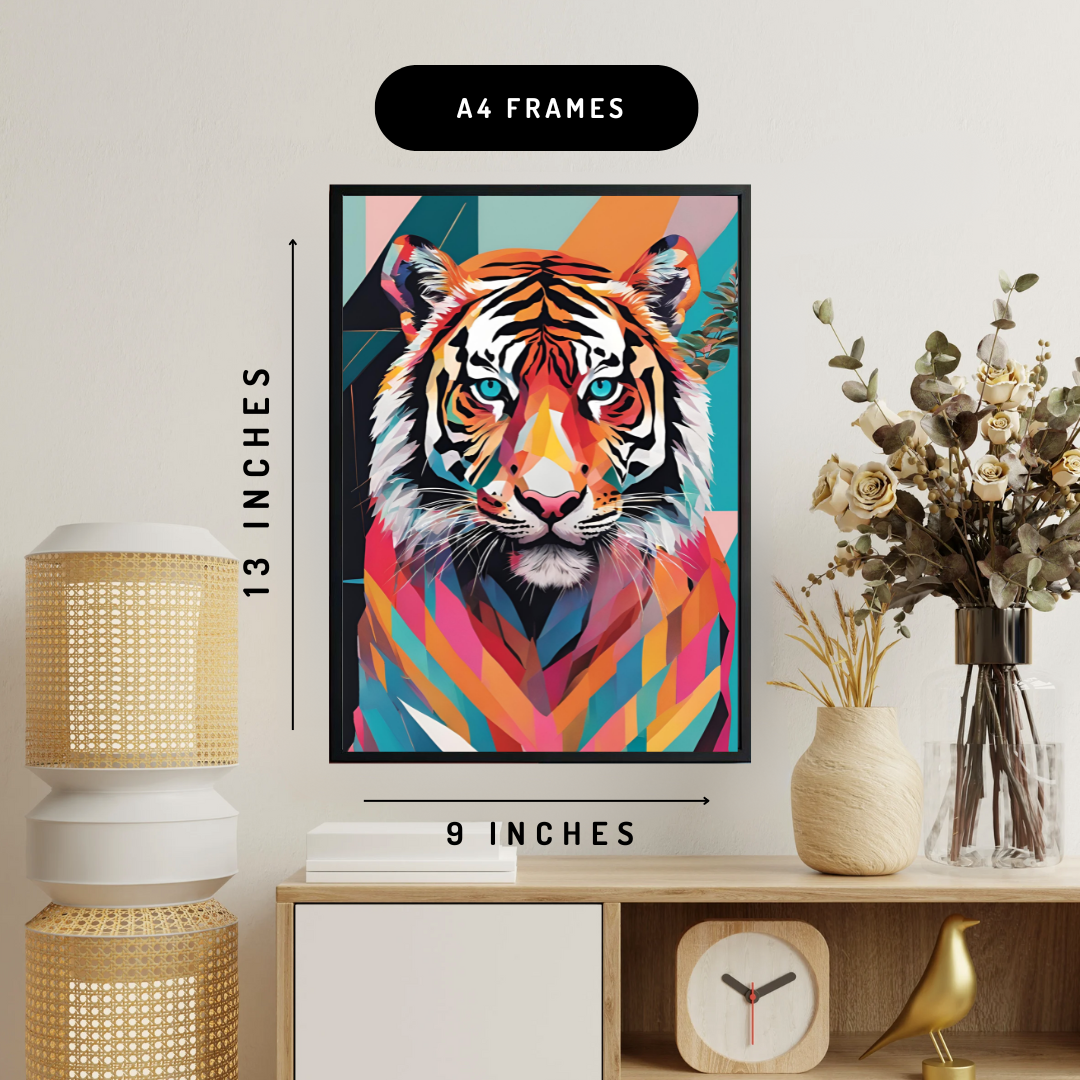 Fierce Tiger Modern Wall Art Poster