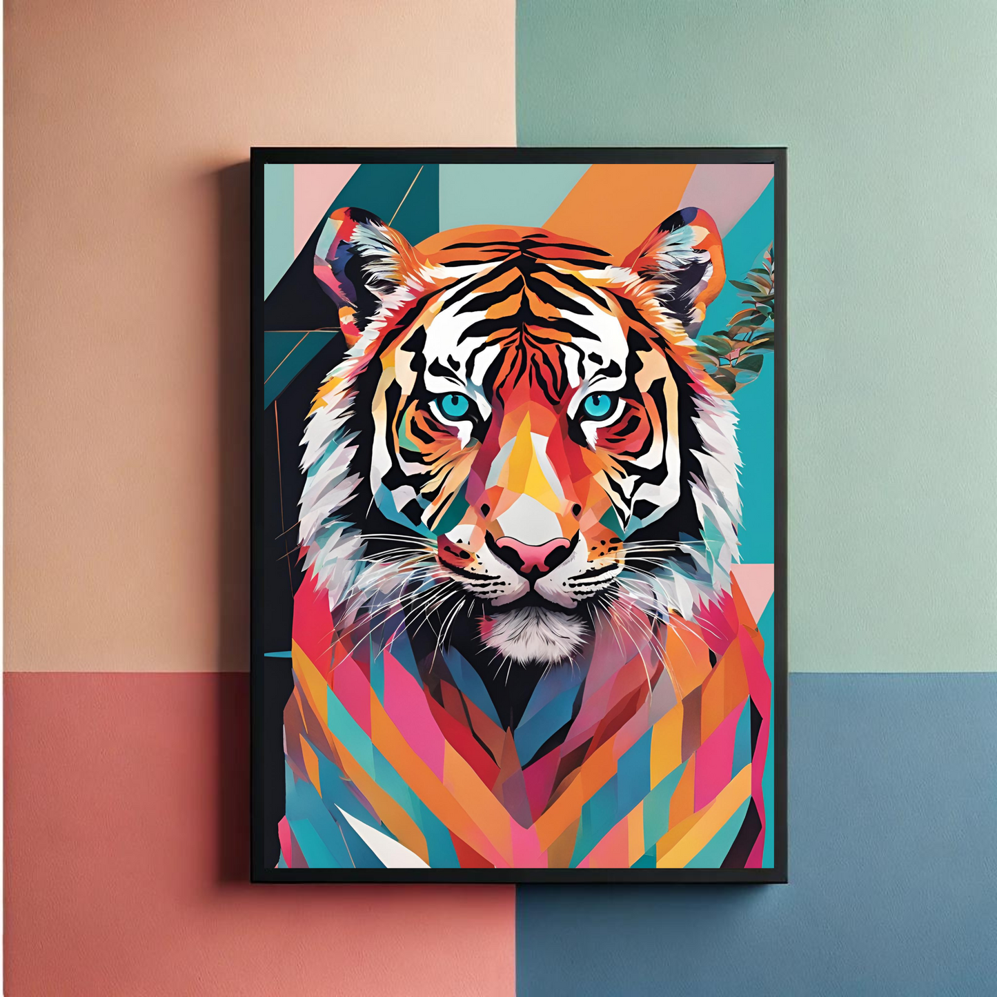 Fierce Tiger Modern Wall Art Poster