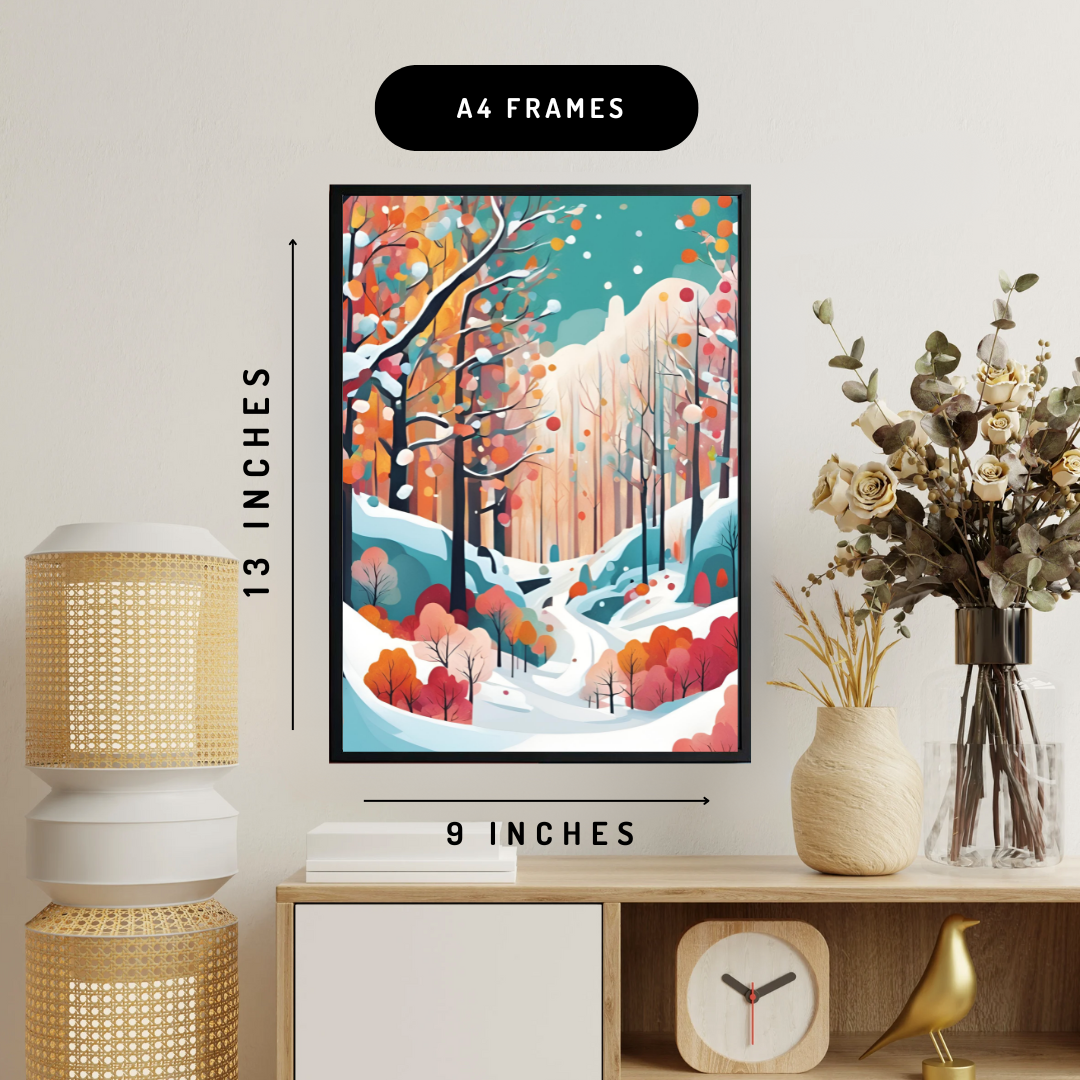 Four Seasons Contemporary Wall Art Posters
