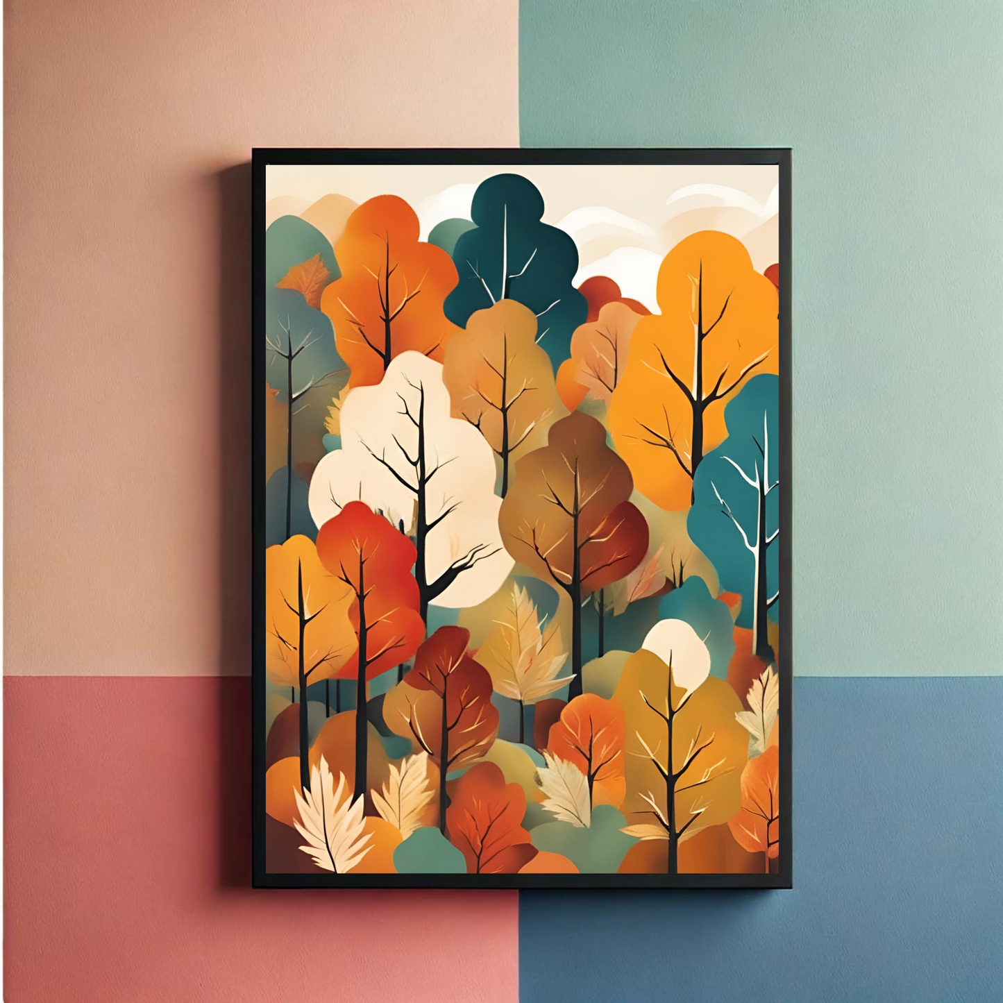 Four Seasons Abstract Wall Art Posters
