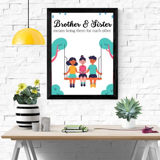 Siblings For Each Other Wall Art Poster