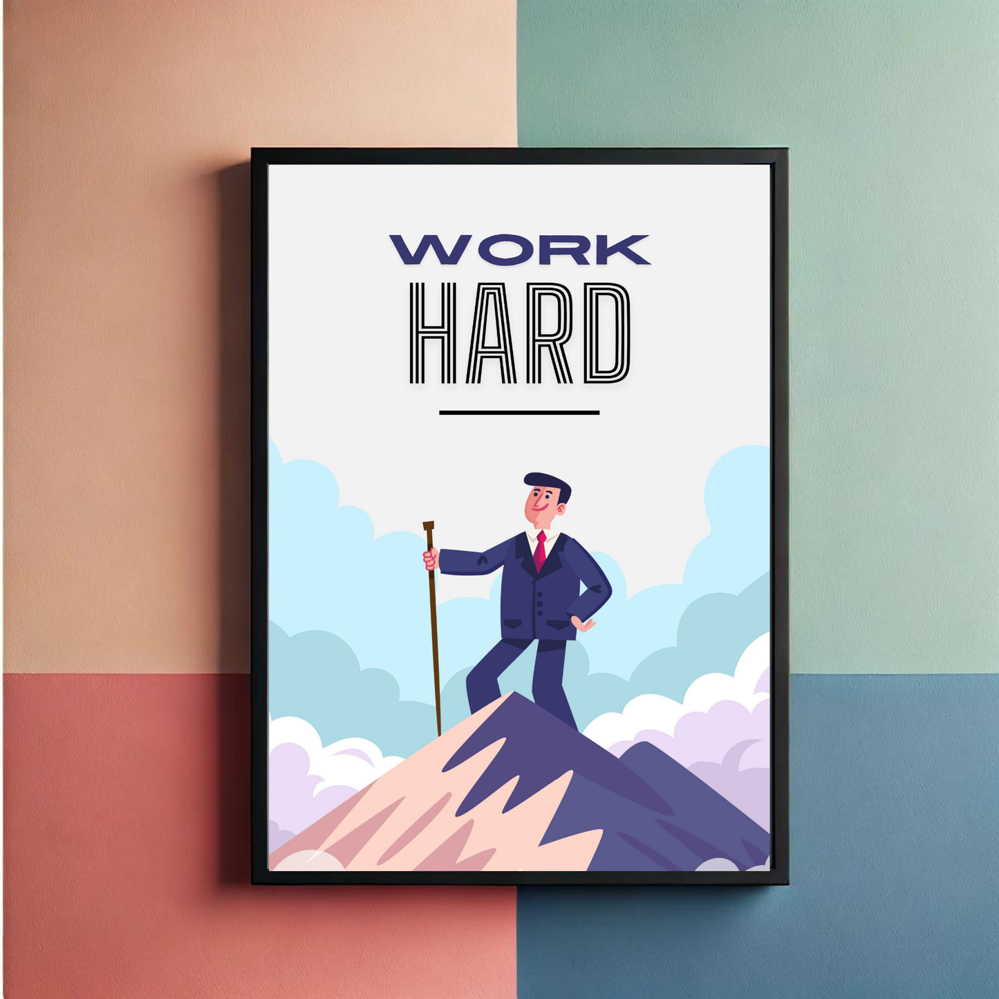 Work Hard Wall Art Poster