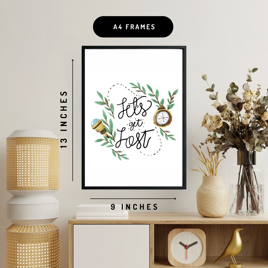 Lets Get Lost Wall Art Poster